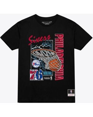 Mitchell & Ness Philadelphia 76ers Lightning Swish T-shirt - Black