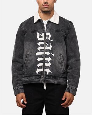 Saint Morta Gothic Distressed Denim Jacket - Black