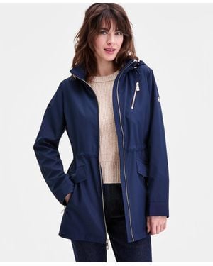 Michael Kors Zip-front Hooded Anorak - Blue