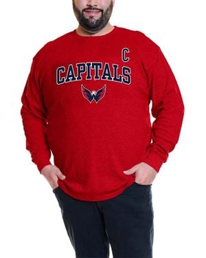 Profile Alexander Ovechkin Washington Capitals Big & Tall Name And Number Thermal Pullover Sweatshirt - Red