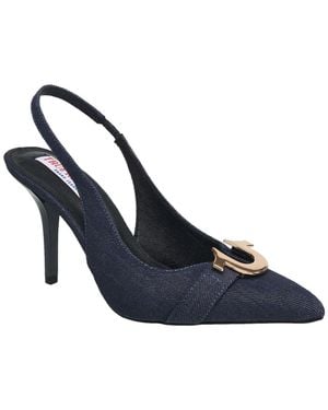 TRUE RELIGION Muni Metal Horseshoe Logo Heel - Blue