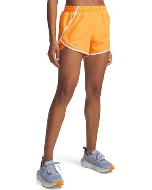 Under Armour Fly By Mesh-panel Running Shorts - Orange