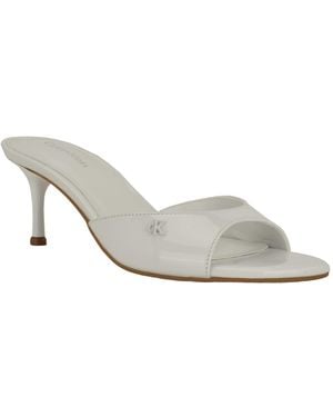 Calvin Klein Vixie Kitten Heel Dress Sandals - White