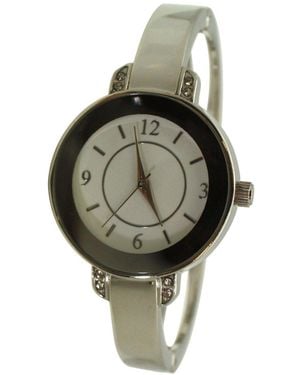 Olivia Pratt Metallic Round Face Bangle Watch