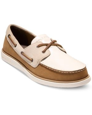 Cole Haan Grand Crosscourt Boat Shoes - White