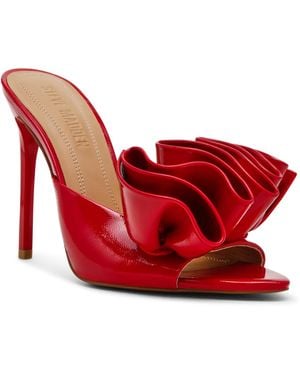 Steve Madden Affinity Ruffle High-heel Dress Mules - Red