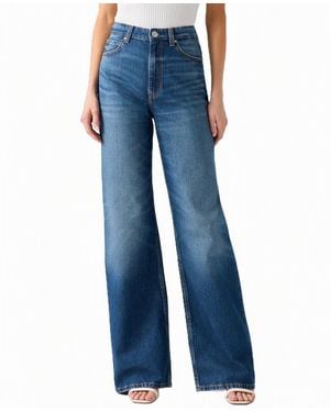 Guess High-rise Wide-leg Jeans - Blue
