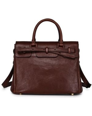 Old Trend Wishbone Medium Satchel Bag - Brown