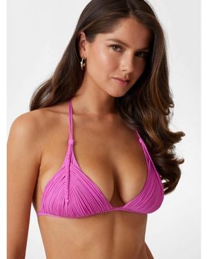 Guess Braided Triangle Bikini Top - Pink