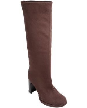 Prologue Shoes Josette Block Heel Knee High Boot () - Brown
