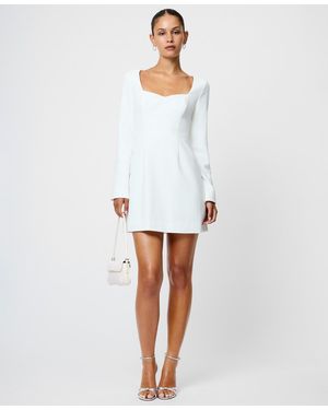 French Connection Whisper Sweetheart Neck Mini Dress - White