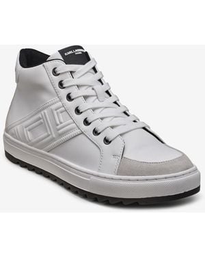 Karl Lagerfeld Debossed Logo High-top Sneaker - White