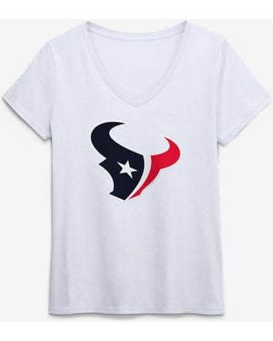 LOGO ATHLETIC Houston Texans V-neck Short-sleeve T-shirt - White