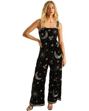 Nasty Gal Celestial Square Neck Jumpsuit - Black