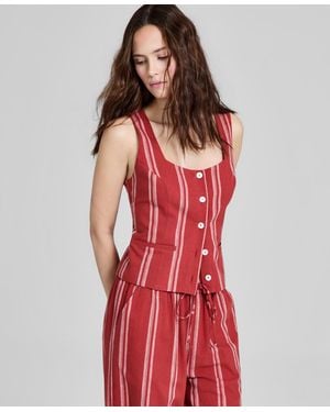 And Now This Petite Square Neck Vest - Red