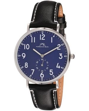 Porsamo Bleu Rowan Genuine Leather Band Watch 1471drol - Blue