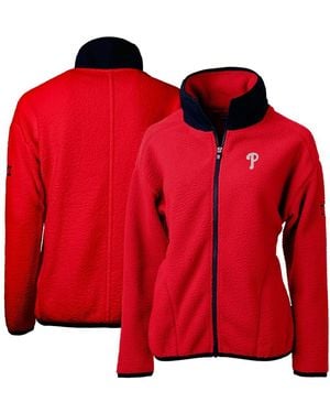 Cutter & Buck Philadelphia Phillies Cascade Eco Sherpa Fleece Full-zip Jacket - Red