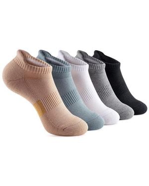 Gallery Seven Ankle Socks 5-pairs Cushioned And Breathable For Running And Casual Wear - Blue