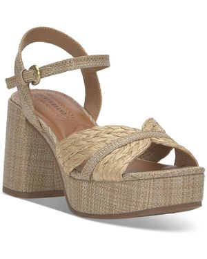 Lucky Brand Marrika Block-heel Platform Dress Sandals - Metallic