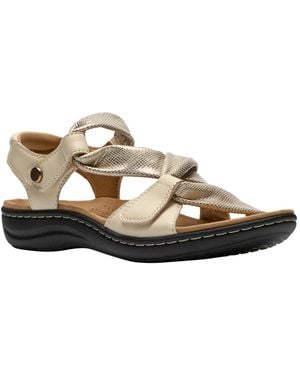 Clarks Collection Laurieann Bell Round Toe Sandals - Metallic