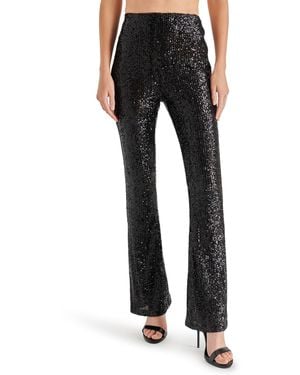 Steve Madden Citrine Sequined Flared Pants - Black