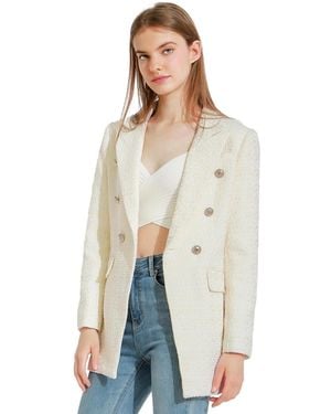 Belle & Bloom Princess Polina Tweed Blazer - White