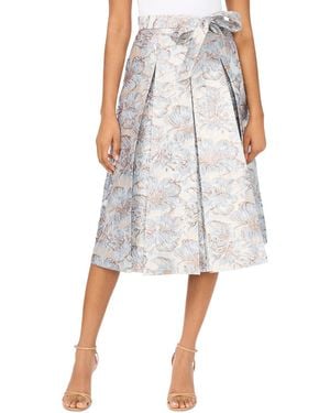Msk Jacquard A-line Midi Skirt - White