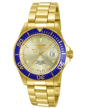 INVICTA WATCH 14124 Pro Diver Quartz 3 Hand Dial Watch - Yellow