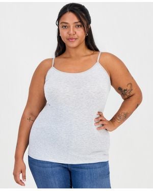 Aveto Trendy Plus Size Tank Top - White