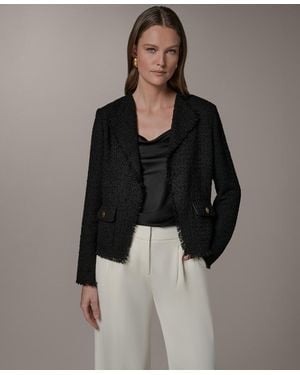 Donna Karan Open Front Long-sleeve Jacket - Brown