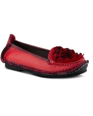 L'ARTISTE Dezi Hand-painted Leather - Red