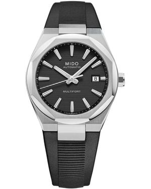 MIDO Automatic Multifort 8 One Crown Rubber Watch - Gray