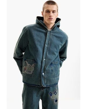 Desigual Reversible Mickey Denim Jacket - Gray