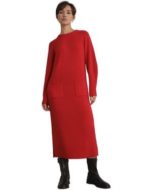 Hobbs Dannie Cinched-waist Collard Shirt - Red