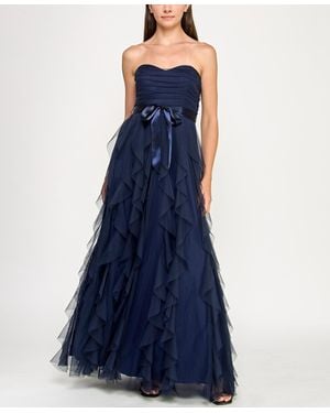 Pear Culture Strapless Sweetheart Ball Gown - Blue