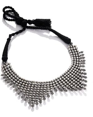 SOH Metallic Wave Necklace - Black