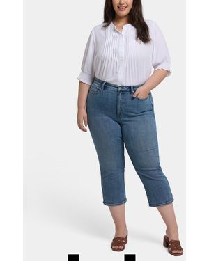 NYDJ Plus Size Joni Relaxed Capri Jeans - Blue