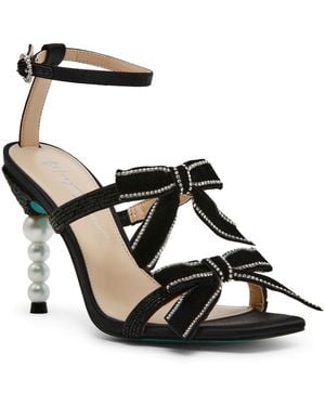 Betsey Johnson Sammy Bow Dress Sandals - Black