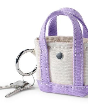 Lands' End Micro Canvas Tote Charm - Purple