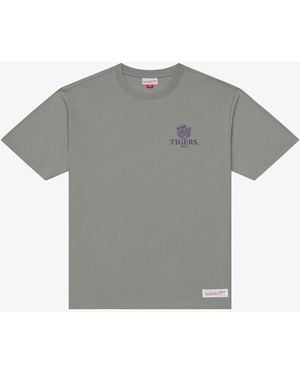 Mitchell & Ness Core Icon Lsu Tigers Screen-print T-shirt - Gray