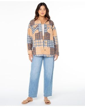 Roxy Overlander Plaid Long-sleeve Jacket - Blue