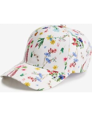 Giani Bernini Floral-print Twill Baseball Cap - White