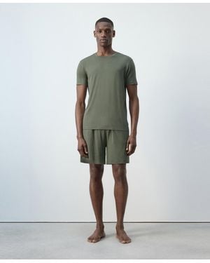 Mango Elastic Waistband Pajama - Green
