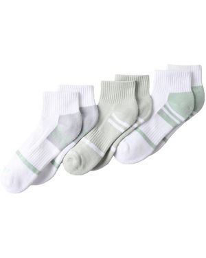 Lands' End 3-pack Half Cushion Performance Quarter Socks - White