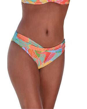 Lascana Tropical Twist Front Bikini Swimsuit Bottom - Orange