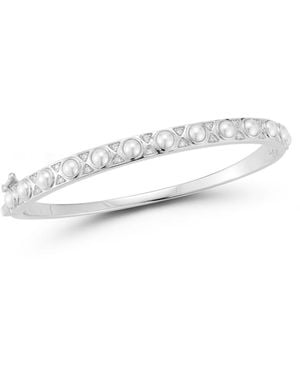 Rachel Zoe 14k Gold Plated Sterling Cultured Freshwater Pearl Bangle - White