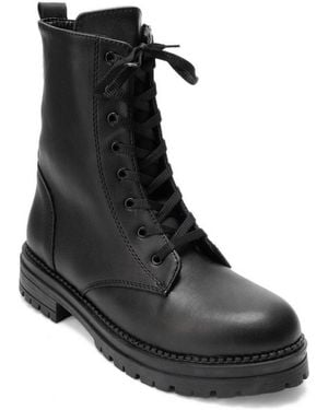 Prologue Shoes Barrel Lace Up Zip Boot - Black