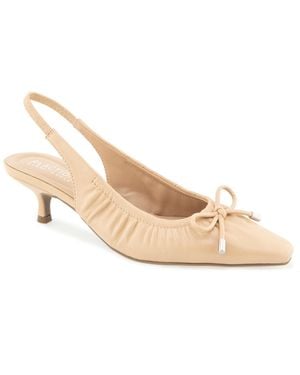 Kenneth Cole Mango Slingback Pointed Toe Pumps - Natural