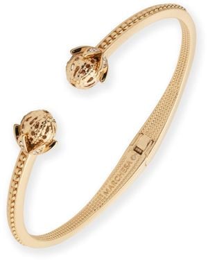 Marchesa Crystal Filigree Beaded Bangle - Metallic