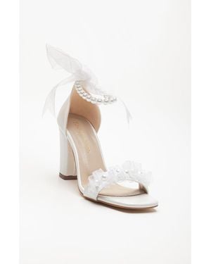 Forever & Always Shoes Krystal Lace Bridal Sandals - White
